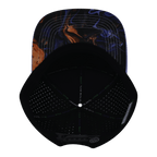 **ADULT** Color Vibes Hat - Flat Bill - Midnight Mirage - Baby Blue / Black - Laser Mesh