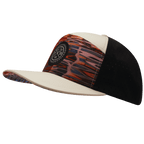 **ADULT** Color Vibes Hat - Flat Bill - Art Deco - Cream / Black - Laser Mesh