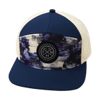 **ADULT** Color Vibes Hat - Flat Bill - Artist Flow - Navy / Cream - Laser Mesh