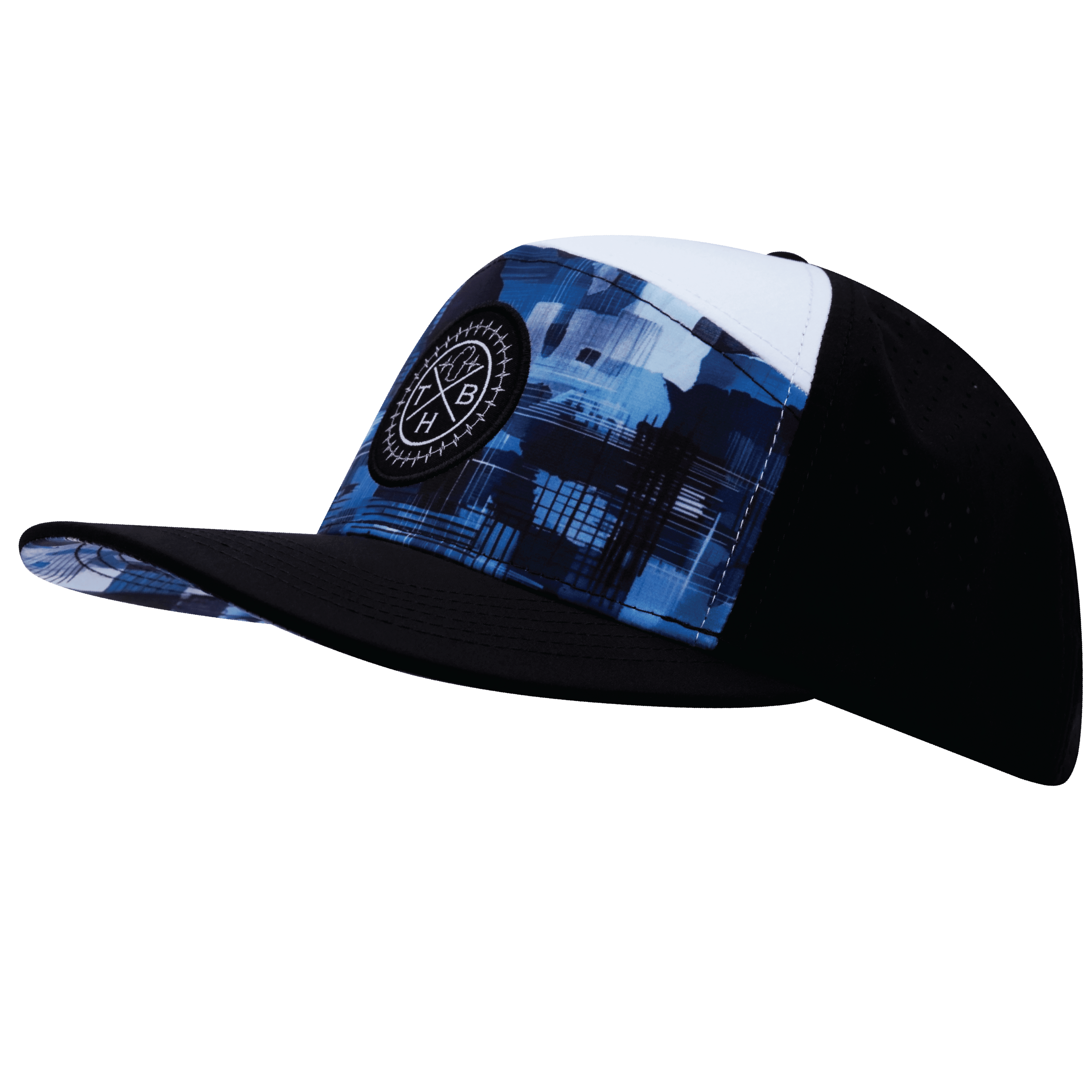 **ADULT** Color Vibes Hat - Flat Bill - Artist Storm - Black / White - Laser Mesh