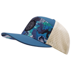 **ADULT** Color Vibes Hat - Flat Bill - Blue Dream - Slate Blue / Cream - Laser Mesh