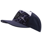 **ADULT** Color Vibes Hat - Flat Bill - Blue Fall Camo - Charcoal / White - Laser Mesh