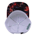 **ADULT** Color Vibes Hat - Flat Bill - Electric Eden - Neon Peach / Neon Blue / White - Laser Mesh