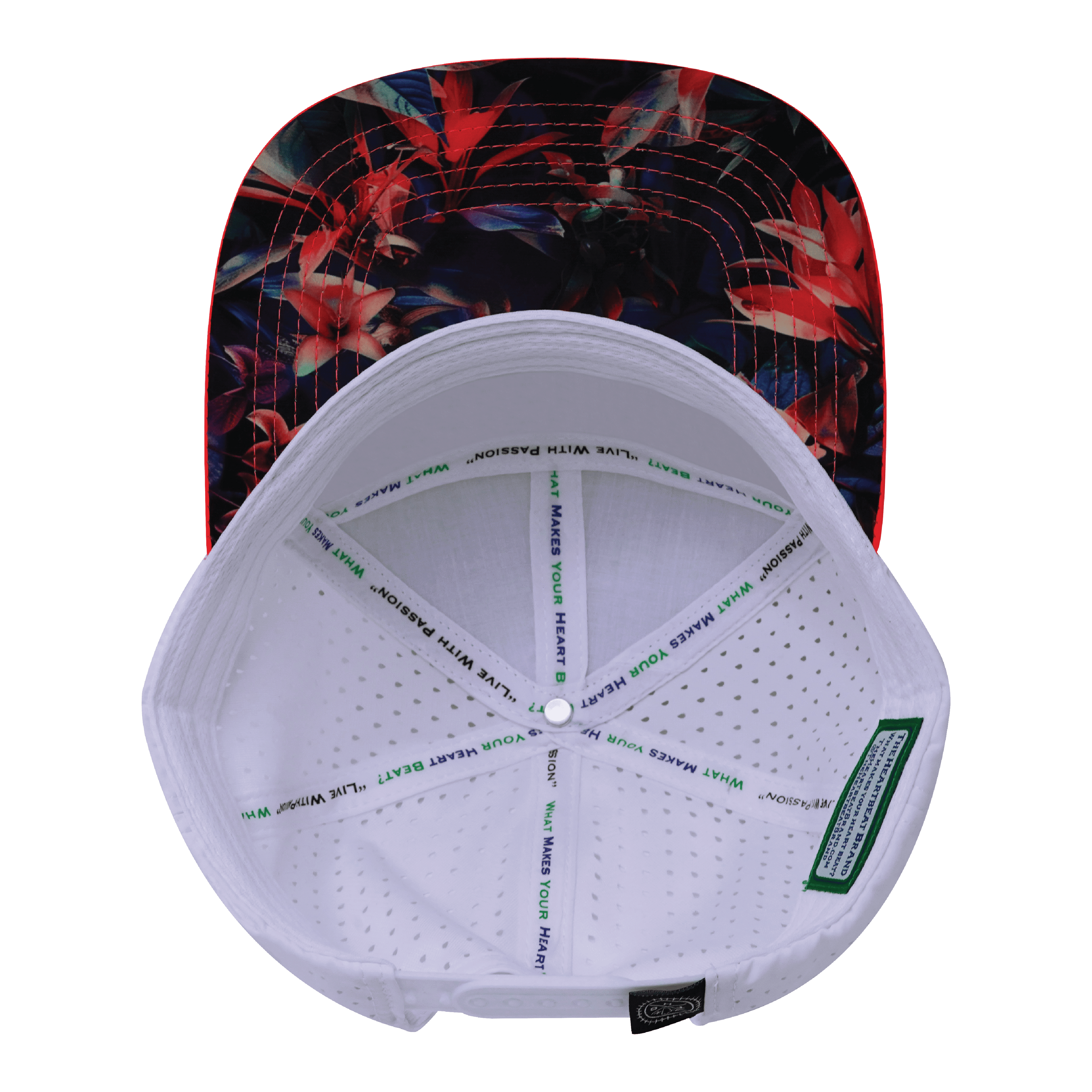 **ADULT** Color Vibes Hat - Flat Bill - Electric Eden - Neon Peach / Neon Blue / White - Laser Mesh