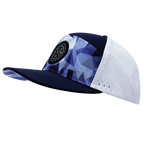 **ADULT** Color Vibes Hat - Flat Bill - Geo Blue - Navy / White - Laser Mesh