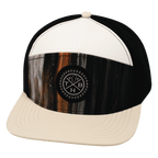 **ADULT** Color Vibes Hat - Flat Bill - Mystic Tree - Cream / White / Black - Laser Mesh