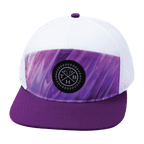 **ADULT** Color Vibes Hat - Flat Bill - Purple Glaze - Purple / White - Laser Mesh