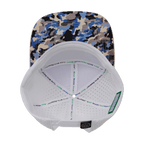 **ADULT** Color Vibes Hat - Flat Bill - Sky Camo - Cream / Baby Blue / White - Laser Mesh