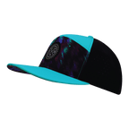**ADULT** Color Vibes Hat - Flat Bill - Space Dust - Neon Green Blue / Black - Laser Mesh
