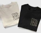 Cool Moms Club & Cool Dads Club Embroidered Cotton T-Shirts