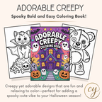 Adorable Creepy: A Halloween Bold & Easy Coloring Book – Instant Download PDF