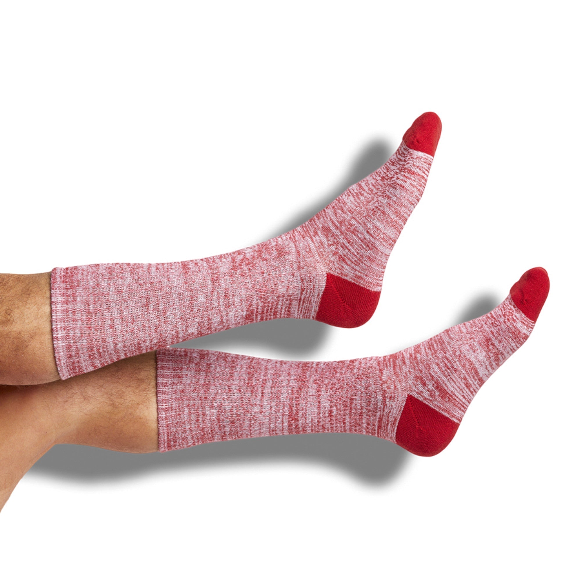 Crimson / White Casual Socks 4 Pack