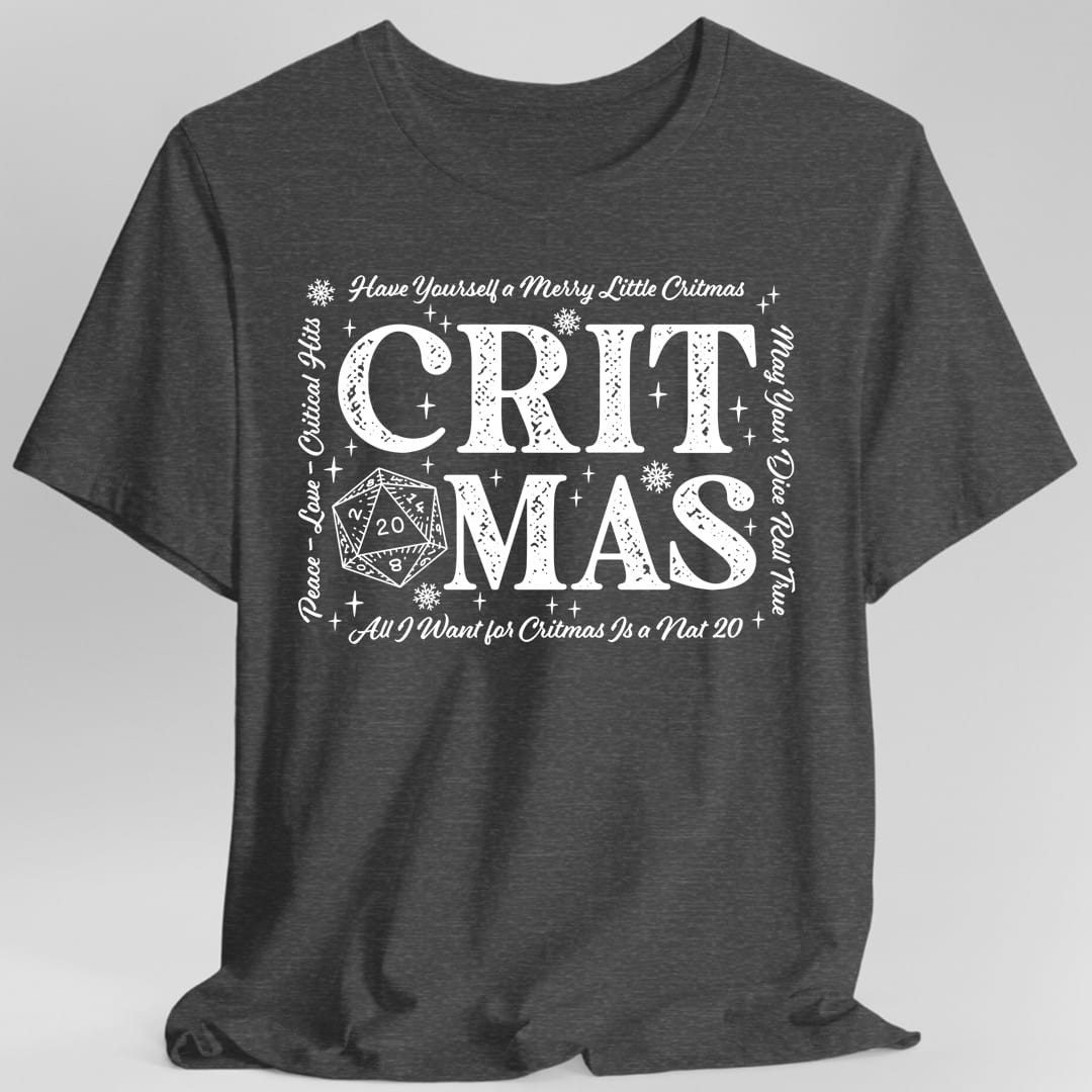 Critmas Word Art D20 T-Shirt