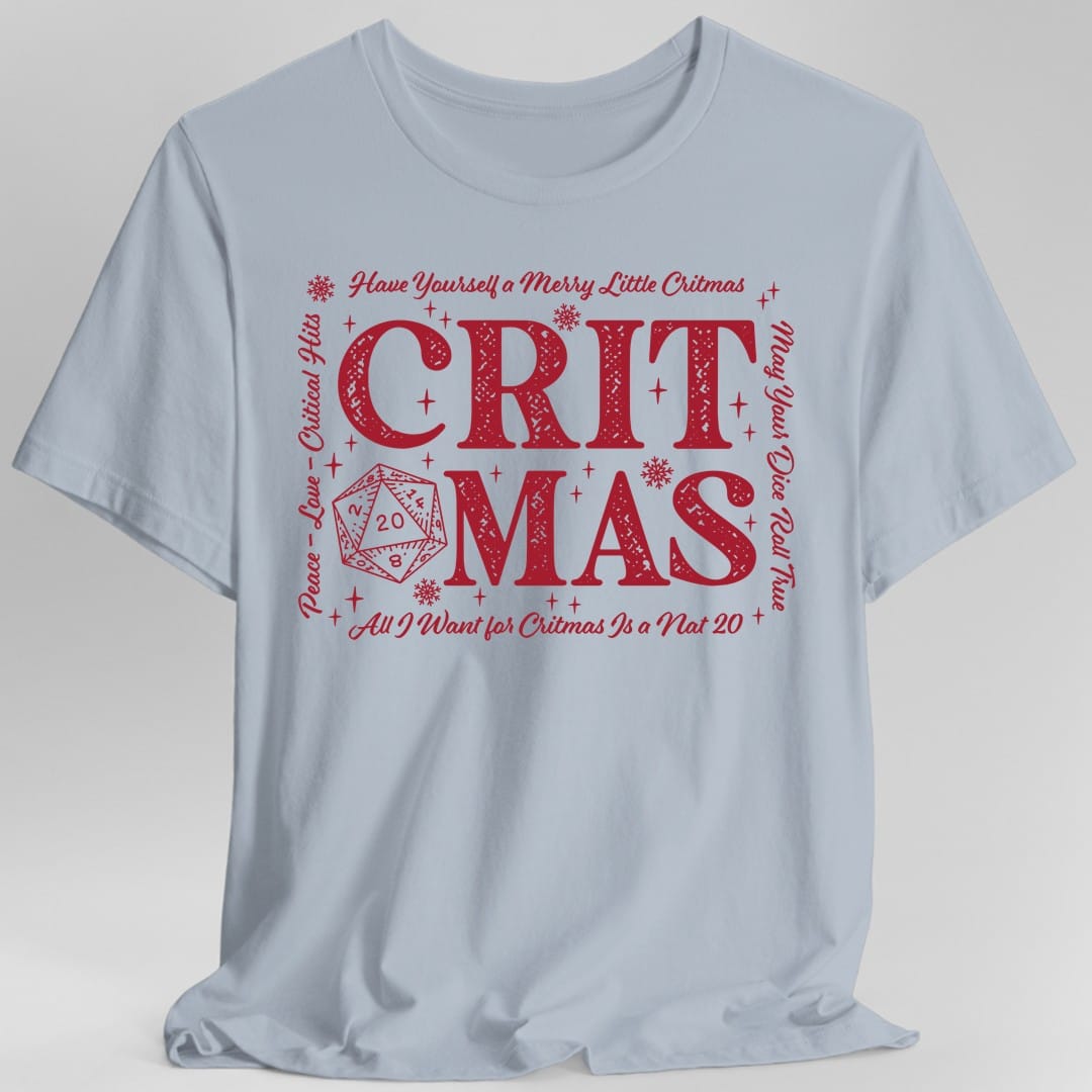 Critmas Word Art D20 T-Shirt