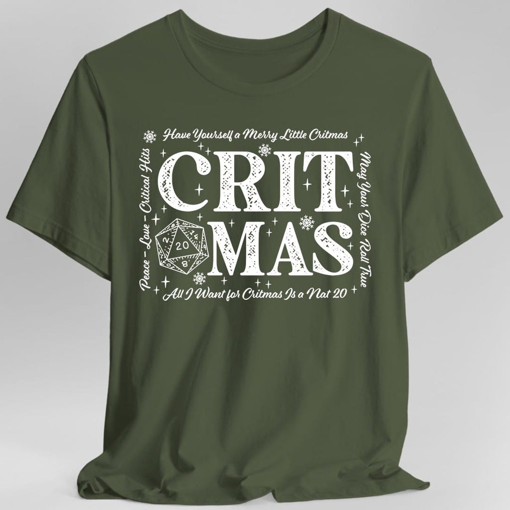 Critmas Word Art D20 T-Shirt