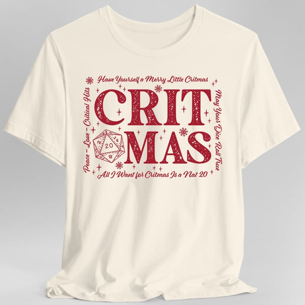 Critmas Word Art D20 T-Shirt