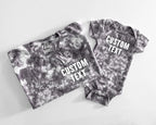 Personalized Tie Dye Shirts | Set of 2 For Adult and Baby Matching