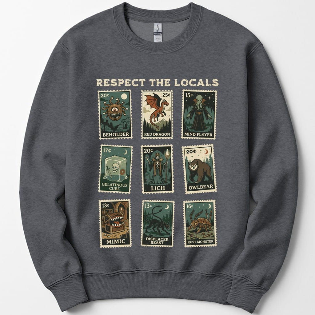 D&D Monsters Respect the Locals Stamp Sweatshirt