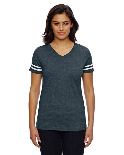 Ladies Football T-Shirt - BLAcK WHITE - 2XL(D0102H2HENA)