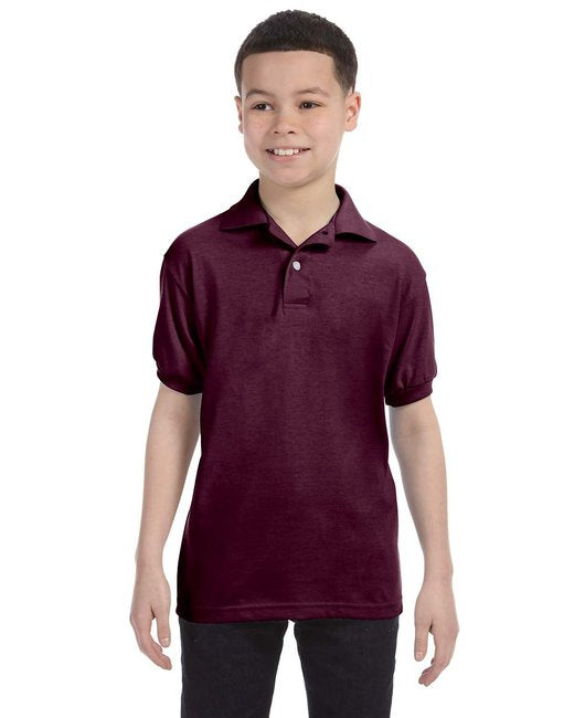Youth 5050 EcoSmart Jersey Knit Polo - DEEP FOREST - XS(D0102H2HHDY)