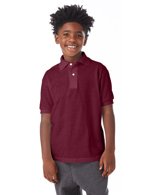 Youth 5050 EcoSmart Jersey Knit Polo - DEEP FOREST - XS(D0102H2HHMV)