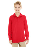 Youth SpotShieldong-Sleeve Jersey Polo - ROYAL - M(D0102H2HHWY)