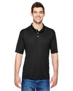 Mens 4 oz cool Dri with Fresh IQ Polo - BLAcK - S(D0102H2HR0Y)