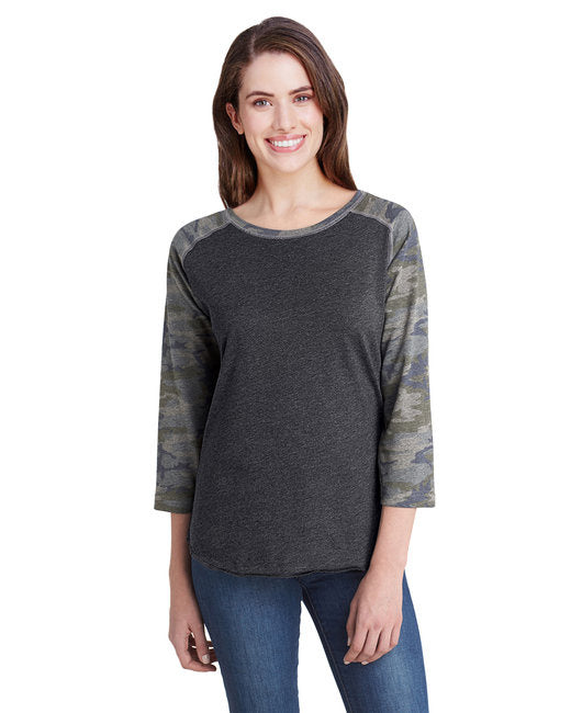 Ladies Baseball T-Shirt - WHITE NAVY RED - L(D0102H2HRT7)