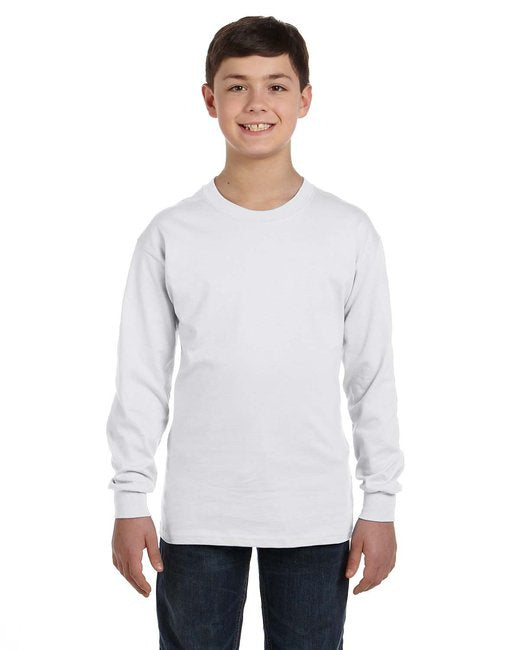 Youth Authentic-T Long-Sleeve T-Shirt - BLAcK - XS(D0102H2HX6V)