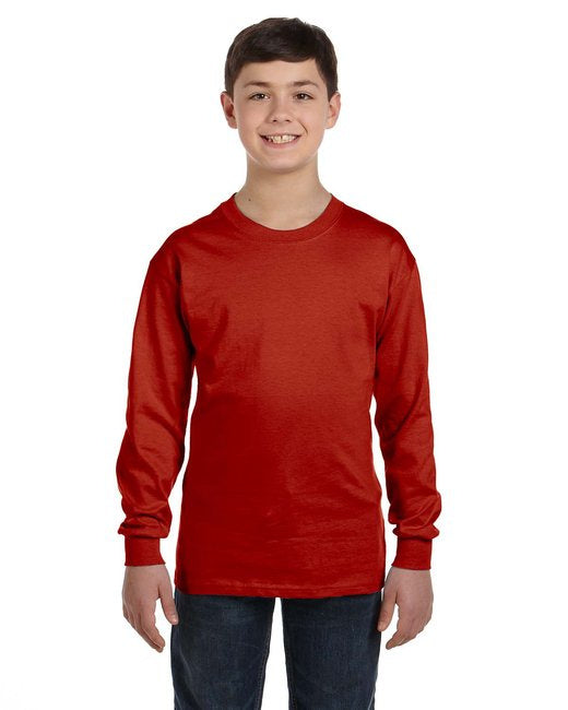 Youth Authentic-T Long-Sleeve T-Shirt - BLAcK - XS(D0102H2HX6W)