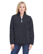 Ladies Epic Sherpa 14 Zip - OATMEAL HEATHER - S(D0102H7623X)