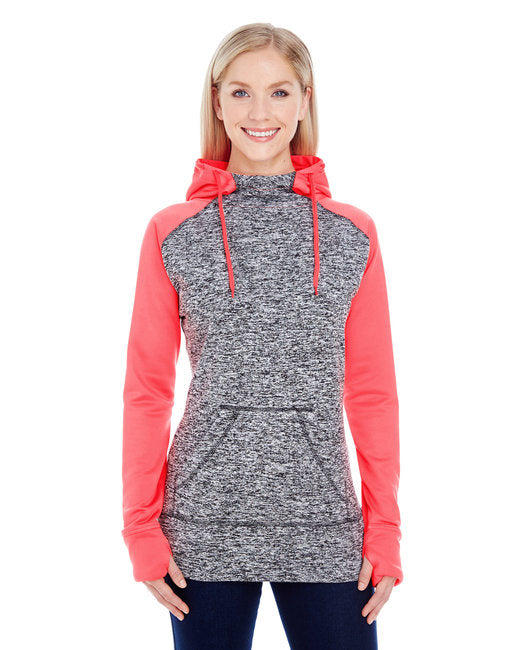 Ladies colorblock cosmic Hooded Sweatshirt - cHRcL FLK BLcK - S(D0102H762BP)