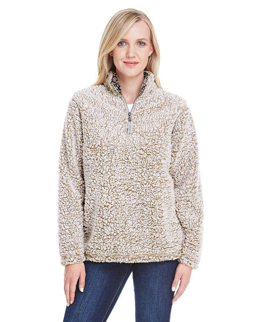 Ladies Epic Sherpa 14 Zip - OATMEAL HEATHER - S(D0102H762TP)