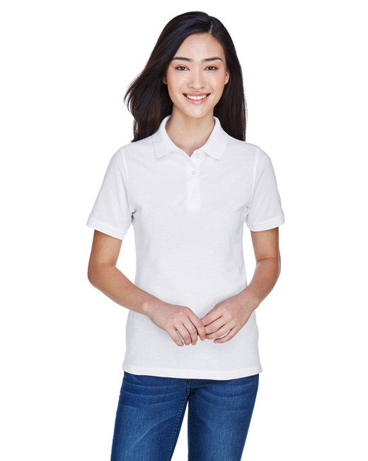 Ladies 56 oz Easy BlendPolo - WHITE - XS(D0102H763ET)