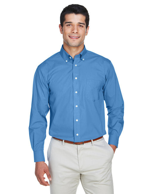 Mens Tall crown Woven collectionSolid Broadcloth - WHITE - XLT(D0102H76422)