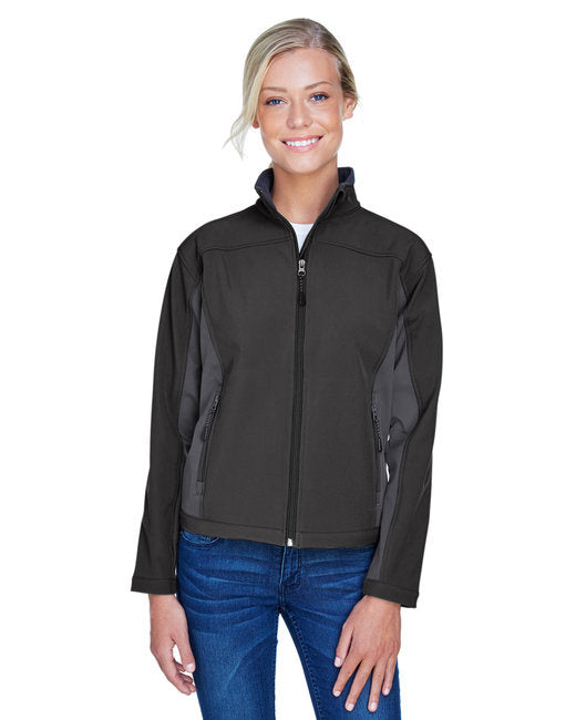 Ladies Soft Shell colorblock Jacket - cHARcL DK cHRcL - S(D0102H76462)