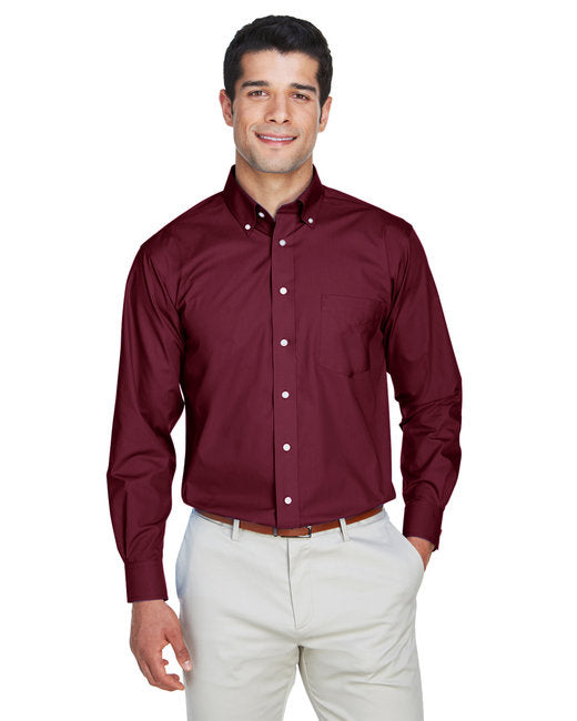 Mens crown Woven collectionSolid Broadcloth - WHITE - 5XL(D0102H7687P)