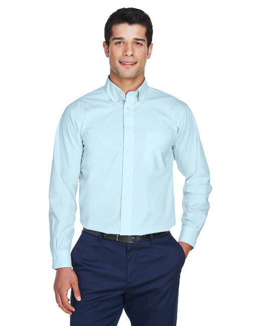 Mens crown Woven collectionSolid Broadcloth - WHITE - 5XL(D0102H768H8)