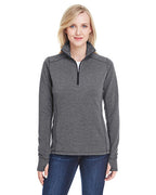 Ladies Omega Stretch Quarter-Zip - cHARcOAL TRBLND - S(D0102H769WJ)
