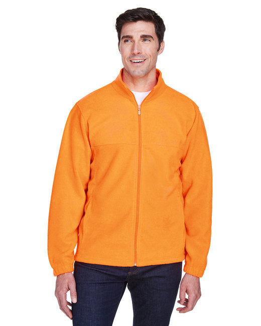Mens 8 oz Full-Zip Fleece - BLAcK - 5XL(D0102H76F98)