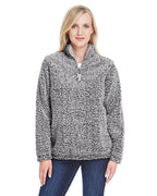 Ladies Epic Sherpa 14 Zip - OATMEAL HEATHER - S(D0102H76g56)