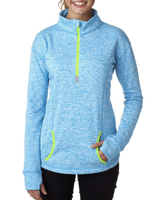 Ladies cosmic Fleece Quarter-Zip - EL BLUE NEON gR - S(D0102H76IXX)