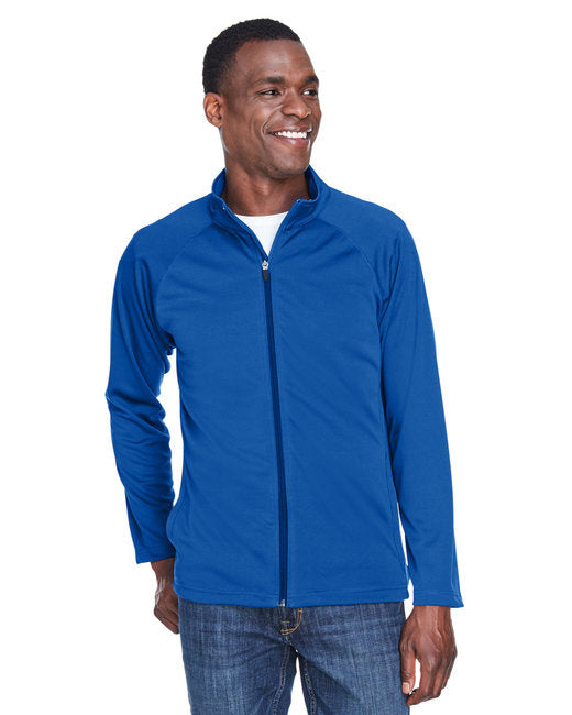 Mens Stretch Tech-Shell compass Full-Zip - DK gREY HEATHER - S(D0102H76K96)