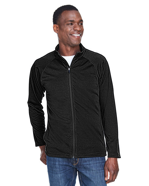 Mens Stretch Tech-Shell compass Full-Zip - DK gREY HEATHER - S(D0102H76KPJ)