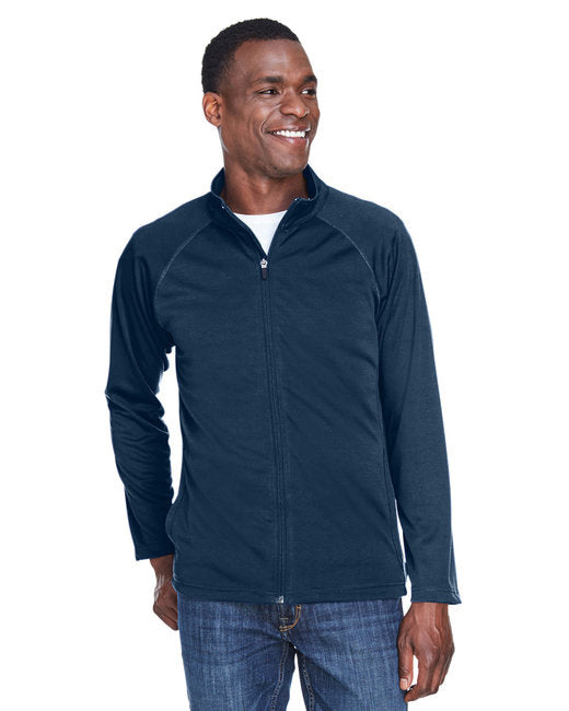 Mens Stretch Tech-Shell compass Full-Zip - DK gREY HEATHER - S(D0102H76KRJ)