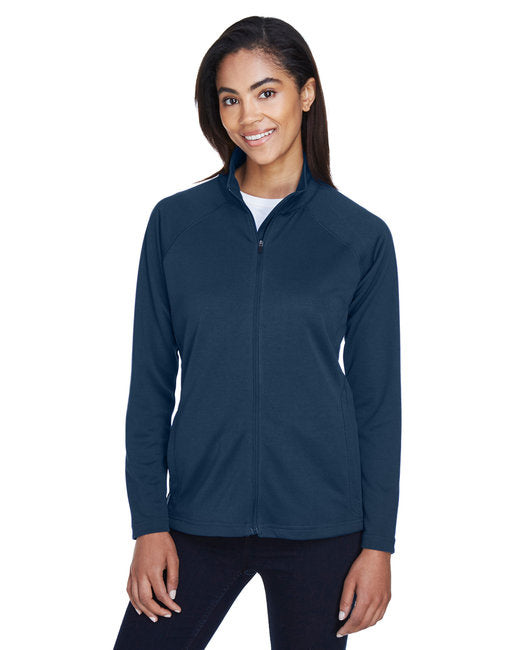 Ladies Stretch Tech-Shell compass Full-Zip - DK gREY HEATHER - S(D0102H76NS6)