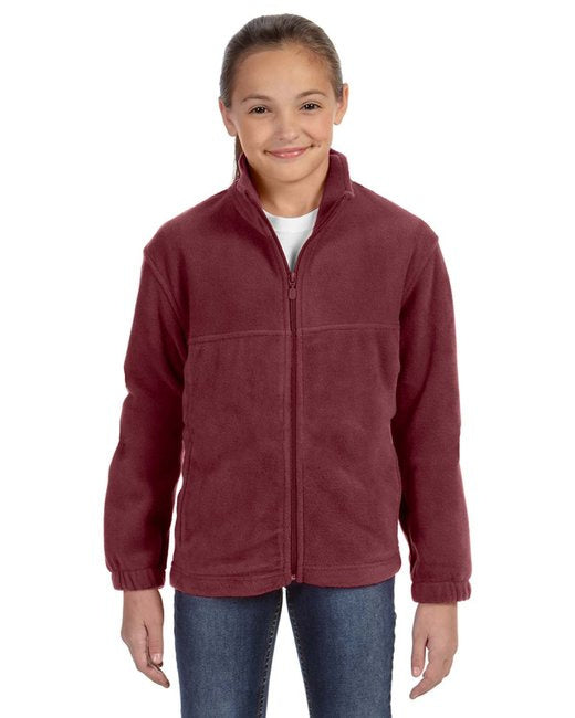 Youth 8 oz Full-Zip Fleece - SAFETY YELLOW - S(D0102H76T4X)