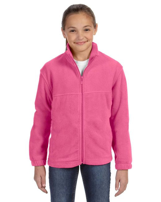 Youth 8 oz Full-Zip Fleece - SAFETY YELLOW - S(D0102H76TMX)