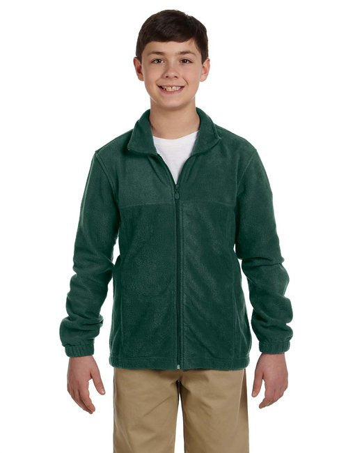 Youth 8 oz Full-Zip Fleece - SAFETY YELLOW - S(D0102H76TW8)