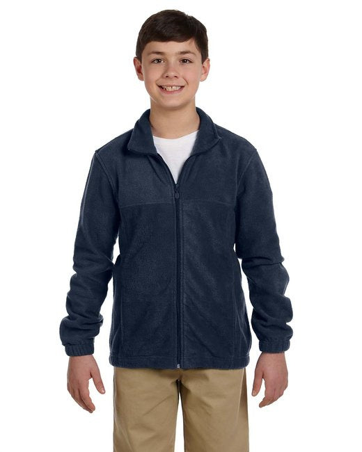 Youth 8 oz Full-Zip Fleece - SAFETY YELLOW - S(D0102H76TWJ)